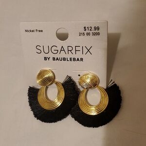 Gold and Black Earrings